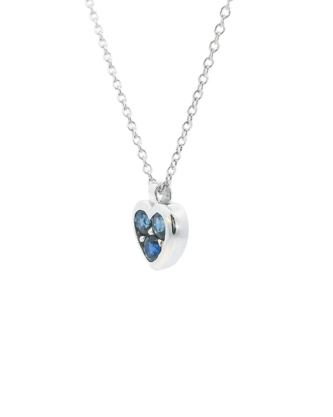 Sapphire Heart Necklace - SN408CN65 — Joint Wealth Limited